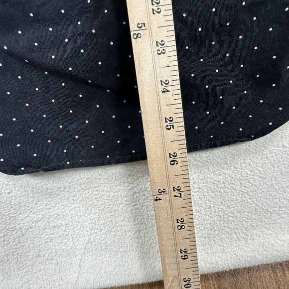 Frank & Eileen Shirt Womens XS Black Polka Dot Frank Corduroy Woven in Italy - Picture 11 of 13